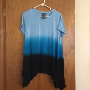 Shark bite hem tunic